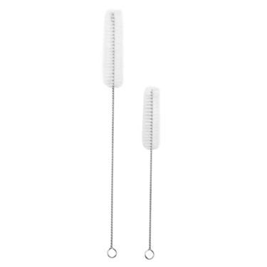 Imagem de Escova de limpeza de aquário, 2 peças de aço inoxidável para aquário com bomba de água e tubo de limpeza