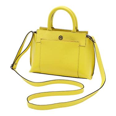 Imagem de Bolsa de Couro Bovino Legítimo Transversal Feminina Mariart Mini Rubi (Citrus)
