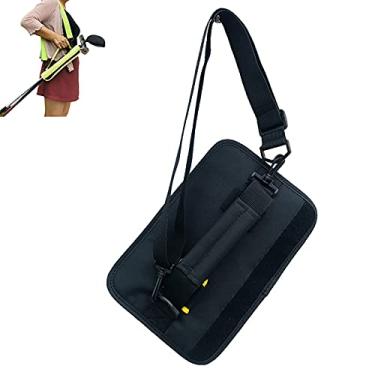 Imagem de Yajun Bolsa de armazenamento leve para taco de golfe, bolsa de transporte, tecido Oxford, organizador de tacos de golfe, acessórios esportivos duráveis, preta