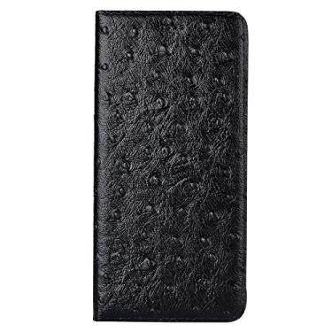 Imagem de Capa flip para Google Pixel 6/6 Pro, capa carteira de couro legítimo luxuosa, design de livro fólio com suporte para cartão, fecho magnético, preta, 6 Pro 17 cm