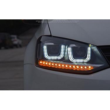 Imagem de Gowe Carro Estilo 2009-2015 para VW Polo Faróis Novo Polo LED Farol Cruiser drl Lente Duplo Feixe H7 HID Xenon Temperatura de Cor: 6000 K Potência: 55 W