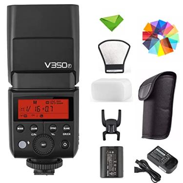 Imagem de Godox V350F TTL Flash para Fuji FujiFilm 1/8000s GN36 HSS Câmera Flash com 2000mAh Bateria Recarregável 500 Vezes Full Power Flash 0.1s-1.7s Tempo de Reciclagem para Fuji FujiFilm Câmera Speedlight