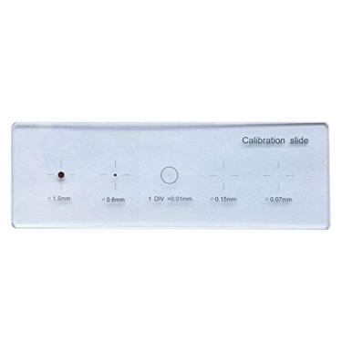 Imagem de MUHWA Microscópio de 0,01 mm com placa multifuncional e retículo de calibração precisa