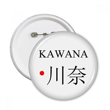 Imagem de Kawana Japanese City Name Red Sun Flag Round Pins Badge Button Emblema Acessório Decoração 5 peças
