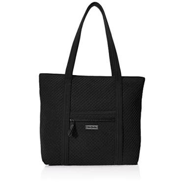 Imagem de Vera Bradley Bolsa feminina de microfibra Vera, Preto verdadeiro, One Size
