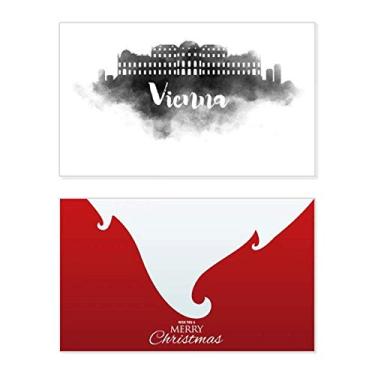 Imagem de Vienna Austria Landmark Ink City Holiday Merry Christmas Cartões de parabéns Mensagem de Natal