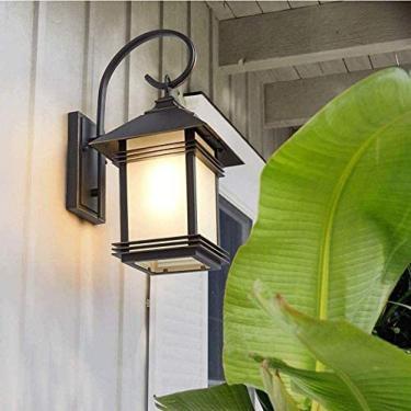 Imagem de Luminária De Parede Estilo Retrô Japonês E27 Lanterna De Parede À Prova D'água Ao Ar Livre Vintage Casa Pátio Varanda Terraço Luminárias Montadas Na Parede Villa Corredor Corredor Arandela De Pare