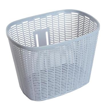 Imagem de Cesta de bicicleta Cesta de bicicleta Cestas de armazemento de bicicleta Acessórios de bicicleta Imitação de Fácil de instalar Cesta de guidão, CINZA