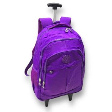 Imagem de Mochila DeRodinha Adulto Juvenil Em Nylon Tactel Espaço Para Notebook (roxa)