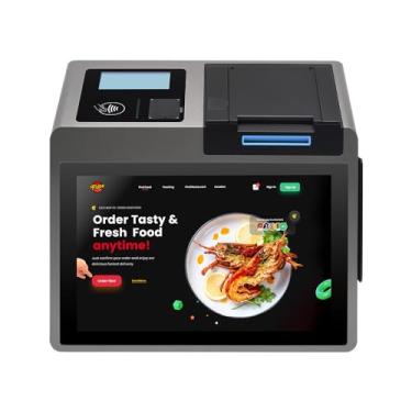 Imagem de Caixa registradora All in One Pos com tela sensível ao toque 10.1, 2 GB de RAM, SSD 16G, Android 11.0, módulo WiFi Bluetooth 4G NFC para varejo e restaurante (software POS não incluído)