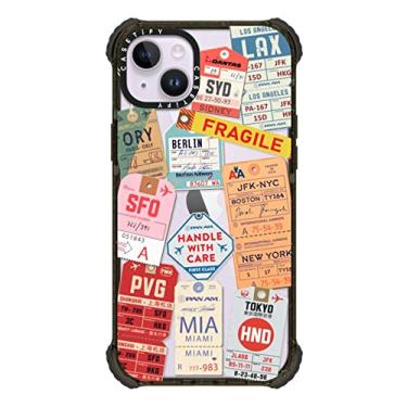 Imagem de CASETiFY Capa Ultra Impact para iPhone 14 Plus [testado contra quedas de grau militar 5X / proteção contra quedas de 3,5 metros] - AirTags - preto transparente