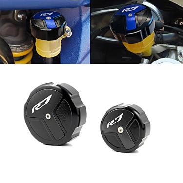 Imagem de Acessórios de motocicleta CNC Tampa do reservatório de fluido de freio tampa do cilindro para YZFR7 YZF-R7 YZF R7 2021-2022
