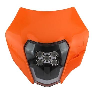 Imagem de PowerMotor Farol de LED Dirt Bike, kit universal de farol de motocicleta compatível com motocross Pit Bike Enduro ATV Supermoto 150 250 350 450 500 SX XCW EXC SXF XC SMC R 690 (laranja)