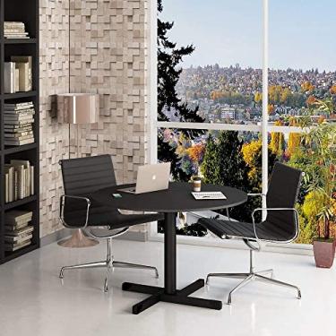 Imagem de Mesa De Reunião Redonda Para Escritório 1m Pé Metal