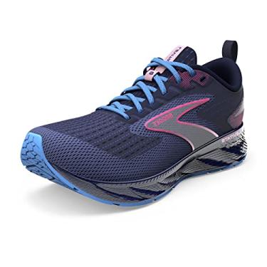 Imagem de Brooks Tênis de corrida feminino Levitate 6 neutro, Pavão/Rosa Dama/Rosa Lilás, 5