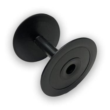 Imagem de Kit 100 Bobina Carretel Plástico Médio Preto - Plasfit