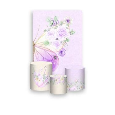 Imagem de Painel De Festa Vertical 1,50 x 2,20 + Trio De Capas Cilindro - Borbol
