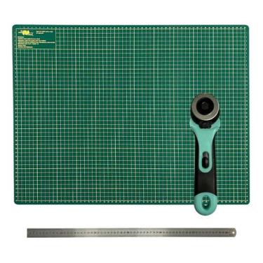 Imagem de Placa Para Corte Grande A1 Base de Corte 90x60 Régua Inox 60 Cortador 