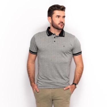 Imagem de Camiseta Polo Teodoro Masculina Listrada Slim Casual - Teodoro Camisar