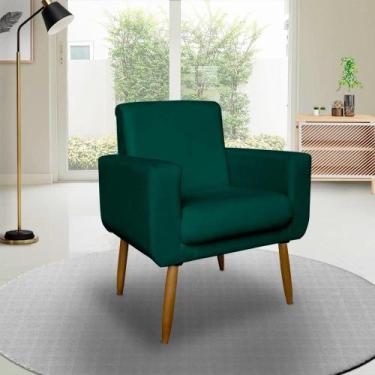 Imagem de Poltrona Decorativa Annita sala escritório - me, verde
