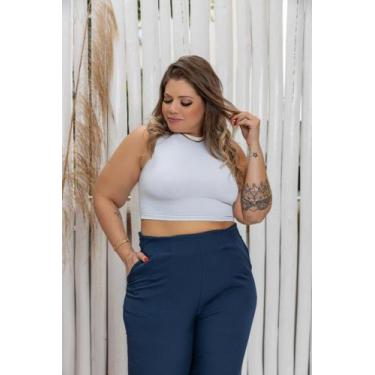 Imagem de Calça Alfaiataria Estilo Zara Plus Size 46 á 50 Feminina Moda Verão 20