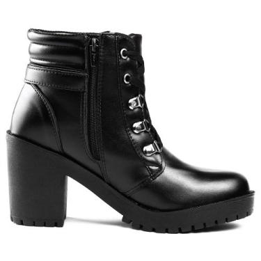 Imagem de Bota Over com Salto Grosso Feminina Coturno Feminino Casual - VRSTORE,