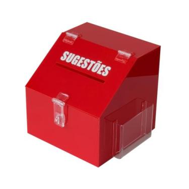 Imagem de Caixa de sugestões - Vermelha - Acrihome Acrílicos