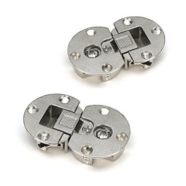 Imagem de WANLIAN (2 peças) - Eixo giratório de página de 90 graus ajustável dobradiça oculta para porta de armário dobradiça suspensa de mesa especial dobradiça de descarga