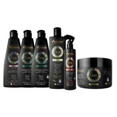 Imagem de Kit Arvensis Cachos Shampoo + 2 Condicionadores + Ativador + Mascara C