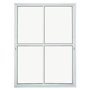 Imagem de Porta Balcão 2 Folhas Moveis 2,10x1,20 Branca L.25 - RV PORTAS E JANEL
