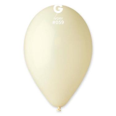 Imagem de Balão de Festa Látex Liso - Ivory (Marfim) 059 -  Gemar - Rizzo