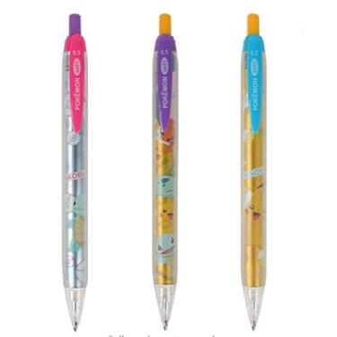 Imagem de Lapiseira macia personagem monstro 0,5 mm com clipe de bolso, 3 peças