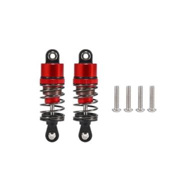 Imagem de Choques de carros RC, 52 mm-120 mm RC óleo à prova de vazamento para 1/10 RC Buggy Truggy On Road Touring Drift Cars Monster Trucks peças de atualização (2 peças 55 mm vermelho)