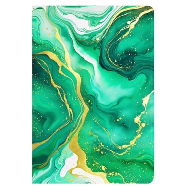 Imagem de Berkin Arts Compatível com iPad Mini 4ª/5ª geração (7,9 polegadas) 2019 2018 2017 2016 2015 capa fólio capa de couro premium mármore verde com veias douradas, capa fina e protetora