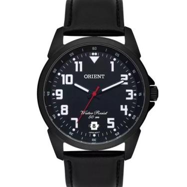 Imagem de Relogio Masculino Orient Preto Pulseira Couro Mpsc1009 P2px