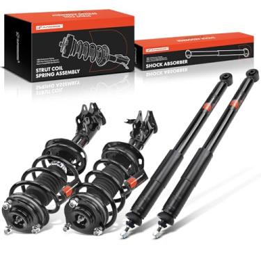 Imagem de A-Premium Conjunto (4) Conjunto de amortecedor completo dianteiro e traseiro e conjunto de mola de bobina compatível com Honda Civic 2006 2007 2008 2009 2010 2011, lado do motorista e do passageiro