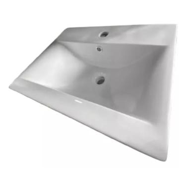 Imagem de Cuba De Louça Retangular 39x51cm Semi Encaixe. Branca