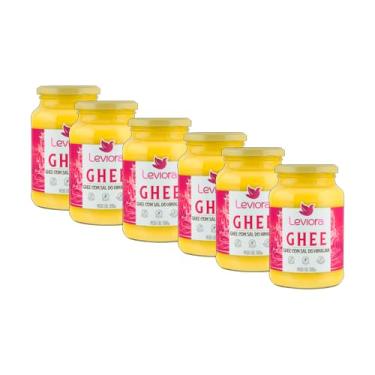 Imagem de Kit 6X: Manteiga Ghee com Sal do Himalaia Sem Lactose Leviora 500g