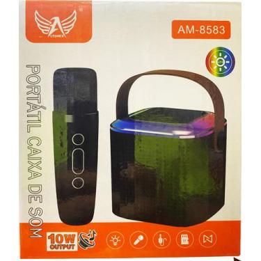 Imagem de Caixa de Som Portatil 10W Com 1 Microfone Karaoke Automex AL-8583 - Al