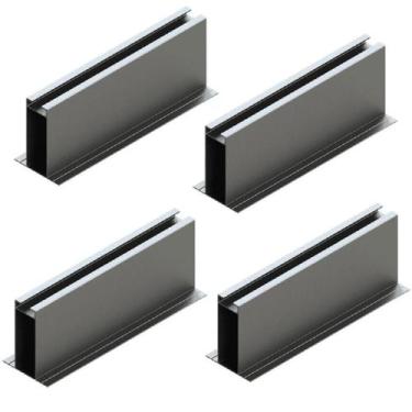 Imagem de Estrutura Suporte Mini Trilho Fixador Placa Painel Solar - Perfil Mast