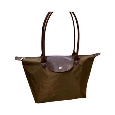 Imagem de Bolsa Tote De Nylon Dobrável Média Portátil Casual Versátil Bolsa De C