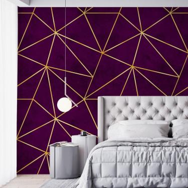 Imagem de Kit 2 Rolos Papel De Parede Adesivo Zara Roxo Dark 3,0M