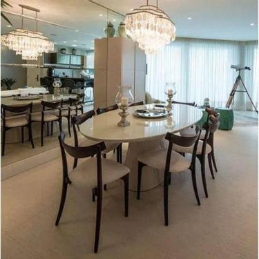 Imagem de Mesa De Jantar Cone Oval 244x137 Cm Laqueado Branco Cor Branco