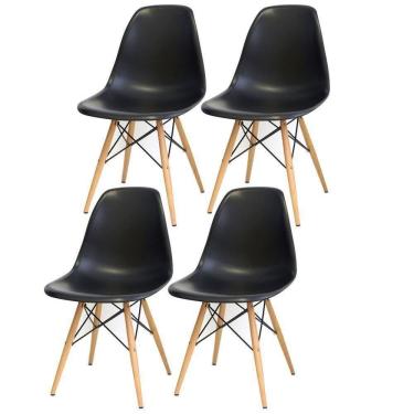 Imagem de Kit 04 Cadeiras Eiffel Charles Eames F03 Preto