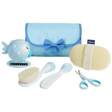 Imagem de Kit de Cuidados para bebê Azul 0m Banho Chicco - CHICO
