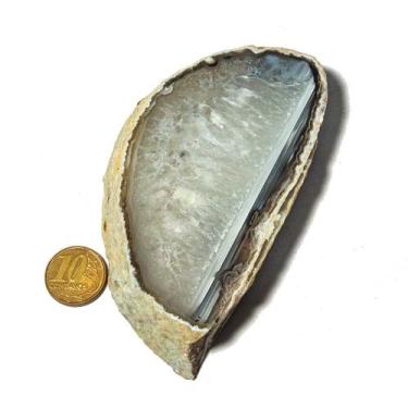Imagem de 01 Chapa de Ágata Pedra Natural 200 a 300g 10 a 11cm Tipo B - Cristais