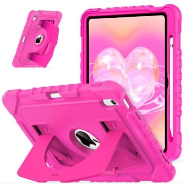 Imagem de OKP Capa infantil para iPad de 11 polegadas (A16) 2025/10,9 polegadas (10ª geração) 2022, capa protetora resistente à prova de choque para iPad de 11ª/10ª geração com suporte embutido, suporte de