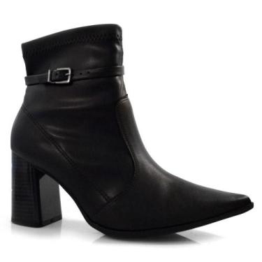 Imagem de Bota de Cano Curto e Salto Bloco Ramarim 24-58101, Preto, 37