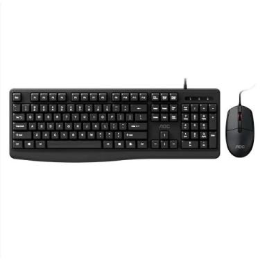 Imagem de Kit Teclado e Mouse AOC KM170, USB, ABNT2, Preto, W2CH7TSNH