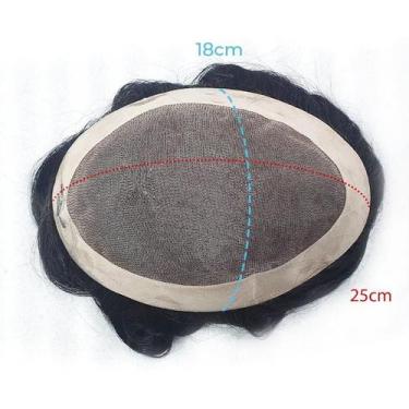 Imagem de Prótese Capilar Híbrida 18X25 - Micropele + Tela Lace - Cherey